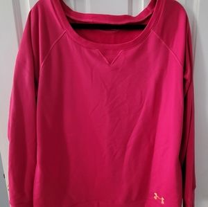 Under Armour pink semi fitted sweatshirt sz xl